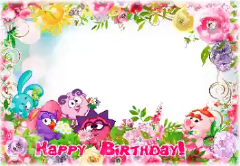 Inskriptionen på ramen: Grattis Med födelsedag!