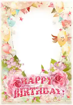 Inskriptionen på ramen: Grattis Med födelsedag!