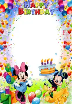 Inskriptionen på ramen: Grattis Med födelsedag!