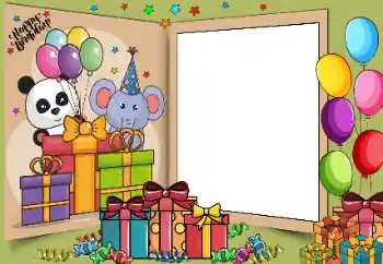 Inskriptionen på ramen: Happy Birthday! Inskriptionen på ramen: Happy Birthday!