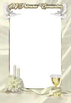 Inskriptionen på ramen: First communion Inskriptionen på ramen: First communion