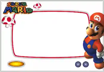 Inskriptionen på ramen: Super Mario Inskriptionen på ramen: Super Mario
