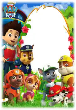Inskriptionen på ramen: PAW Patrol Inskriptionen på ramen: PAW Patrol