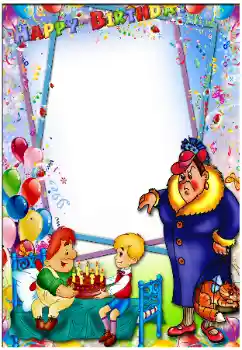 Inskriptionen på ramen: Happy Birthday! Inskriptionen på ramen: Happy Birthday!