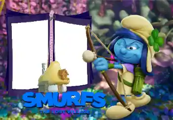 Inskriptionen på ramen: Smurfs