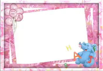 Inskriptionen på ramen: It's a girl