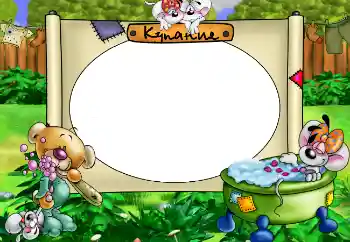 Inskriptionen på ramen: Badning