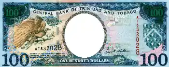 Inskriptionen på ramen: 100 долларов Тринидат и Табаго. Inskriptionen på ramen: 100 долларов Тринидат и Табаго.