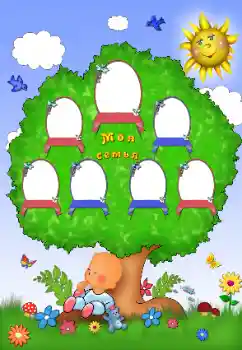 Inskriptionen på ramen: My family