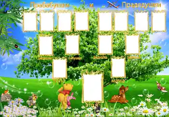 Inskriptionen på ramen: I am. Father. Mother. Grandmother. Grandfather. Great-grandparents.