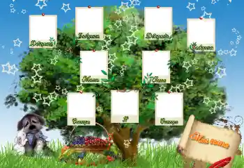 Inskriptionen på ramen: My family