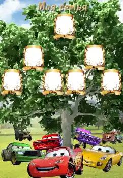 Inskriptionen på ramen: My family