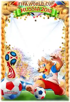 Inskriptionen på ramen: FIFA WORLD CUP 2018 Inskriptionen på ramen: FIFA WORLD CUP 2018
