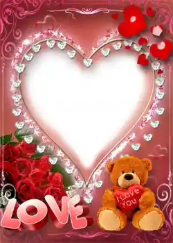 Inskriptionen på ramen: I love you!