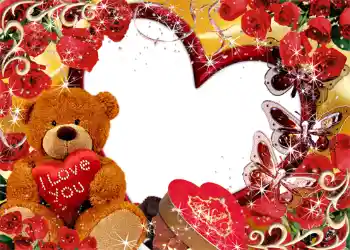 Inskriptionen på ramen: I love you!