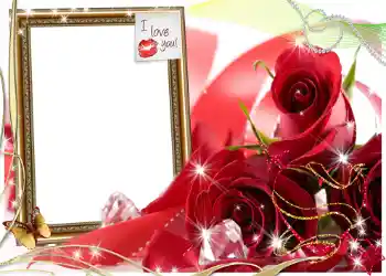 Inskriptionen på ramen: I love you!