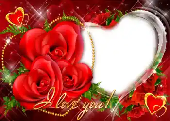 Inskriptionen på ramen: I love you!