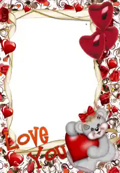 Inskriptionen på ramen: I love you Inskriptionen på ramen: I love you