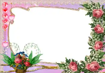 Inskriptionen på ramen: I love you Inskriptionen på ramen: I love you