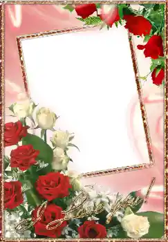 Inskriptionen på ramen: I love you!