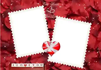 Inskriptionen på ramen: I love you!