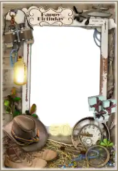 Inskriptionen på ramen: Grattis Med födelsedag!