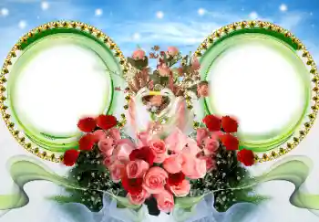 Inskriptionen på ramen: Happy anniversary!