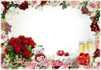 Inskriptionen på ramen: Grattis Med födelsedag!