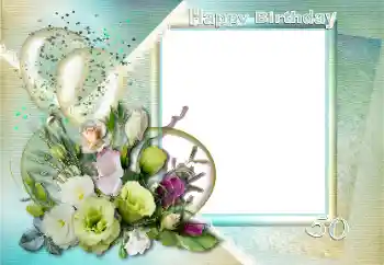 Inskriptionen på ramen: Grattis Med födelsedag!