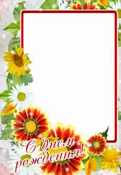 Inskriptionen på ramen: Grattis Med födelsedag!