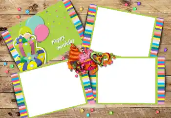 Inskriptionen på ramen: Happy Birthday!