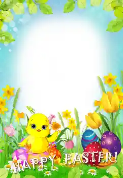 Inskriptionen på ramen: Glad Påsk!