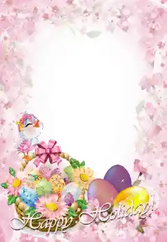 Inskriptionen på ramen: Glad Påsk!