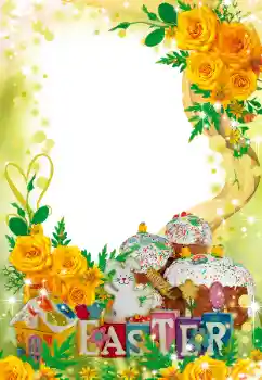 Inskriptionen på ramen: Glad Påsk!