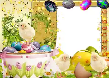 Inskriptionen på ramen: Glad Påsk!