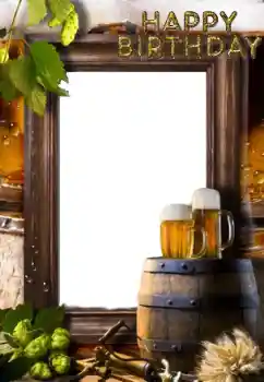 Inskriptionen på ramen: Happy Birthday! Inskriptionen på ramen: Happy Birthday!