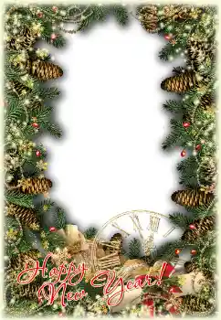 Inskriptionen på ramen: Happy New Year! Inskriptionen på ramen: Happy New Year!