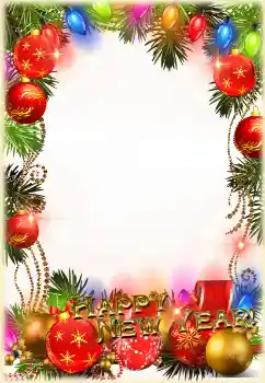 Inskriptionen på ramen: Happy New Year! Inskriptionen på ramen: Happy New Year!