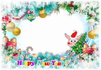 Inskriptionen på ramen: Gott Nytt År!