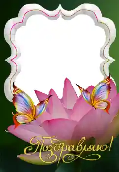 Inskriptionen på ramen: Поздравляю! Inskriptionen på ramen: Поздравляю!