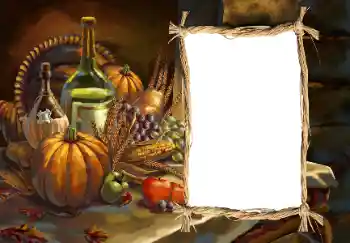 Inskriptionen på ramen: Happy Thanksgiving Inskriptionen på ramen: Happy Thanksgiving