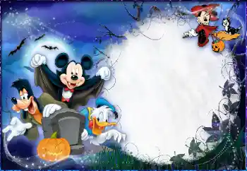 Inskriptionen på ramen: Happy Halloween