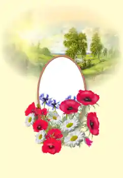 Inskriptionen på ramen: Grattis!