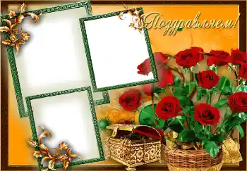 Inskriptionen på ramen: Grattis! Inskriptionen på ramen: Grattis!