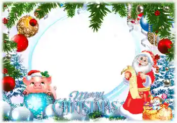 Inskriptionen på ramen: God Jul!