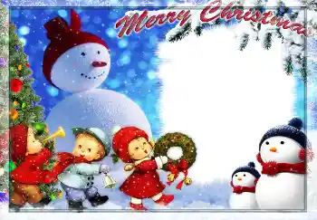 Inskriptionen på ramen: God Jul!