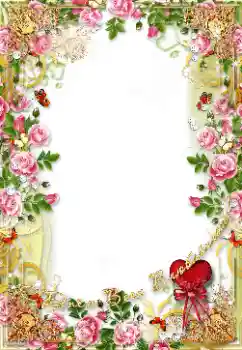 Inskriptionen på ramen: Glad Alla hjärtans dag!