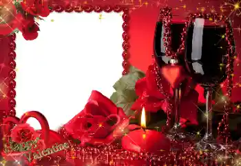 Inskriptionen på ramen: Glad Alla hjärtans dag!