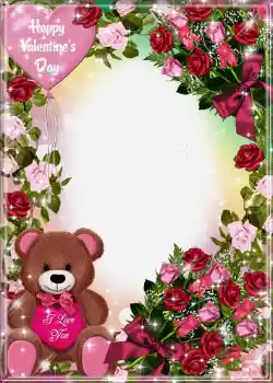 Inskriptionen på ramen: Glad Alla hjärtans dag!