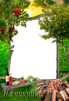 Inskriptionen på ramen: На пикнике...